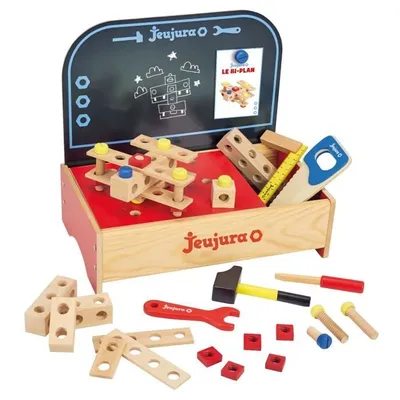 Produktbild von Jeujura Holzwerkzeugtisch für kleine Heimwerkersätze 39 Stück