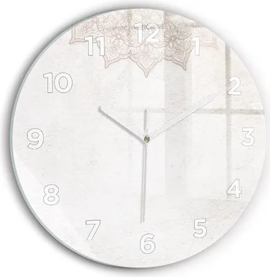 Produktbild von Wallfluent Wanduhr – Stilles Quarzuhrwerk - Uhr Dekoration Wohnzimmer Schlafzimmer Küche - Zifferblatt - weiße Zeiger - 30 cm - Dekoratives Muster