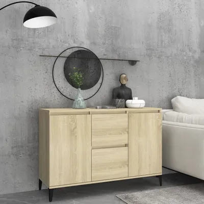 Produktbild von Sideboard Wohnzimmer - Sonoma-Eiche 102x35x70 cm Holzwerkstoff - Kommoden CC27144