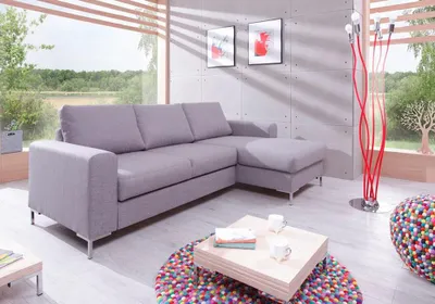 Produktbild von MIUFORM Lofty Lilly - Ecksofa mit Bettfunktion und Bettkasten L-FORM RECHTS - 236x148cm - Hellgrau - Sofa Schlafsofa Couch