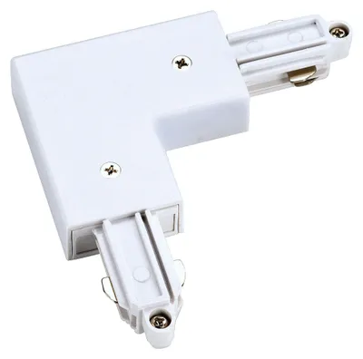 Image de Système de rails Connecteur d'angle terre intérieur monophasé blanc