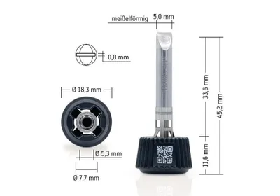 Immagine prodotto di Punta per saldatura Ersa (a scalpello / larghezza 5,0 mm) - 0142CDLF50/SB