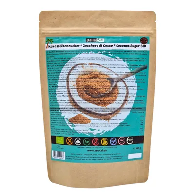 Immagine prodotto di Dalia - Zucchero di Cocco Biologico 500g | 100% Naturale e Non Raffinato | Alternativa allo Zucchero | Gusto Caramellato | Ideale per Dolci e Bevande