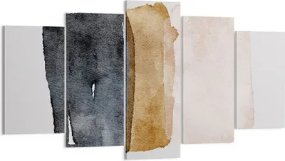Produktbild von Bild auf Leinwand - Leinwandbild - 5 Teile - Abstraktion die Farben Aquarell - 160x85cm - Wand Bild - Wanddeko - Wandbilder - Leinwanddruck - Bilder - Wanddekoration - Leinwand bilder - EA160x85-4947