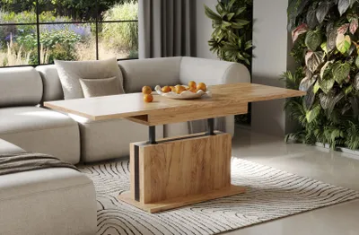 Produktbild von Endo-Möbel Couchtisch Solaria 110-170 ausziehbar höhenverstellbar mit Synchronauszug (Craft Eiche)