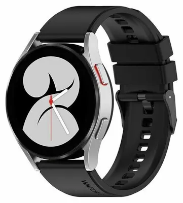Produktbild von By Qubix passend für Garmin Venu / Sq / Sq2 / 2 plus - Silikon Schnallenarmband - Schwarz