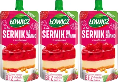 Produktbild von Łowicz Sernik z malinami naturalny deser 100 g