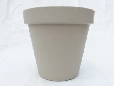 Produktbild von Pflanzkübel E&K, beige, Taupe rund Ø80cm, Pflanztopf Blumentopf Kübel XXL groß outdoor indoor