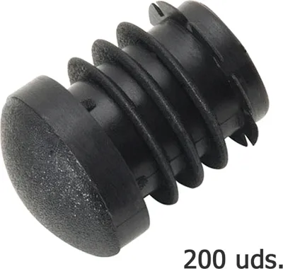 Immagine prodotto di Tappo rotondo in plastica nera da 22 mm. Sacchetto con 200 pezzi