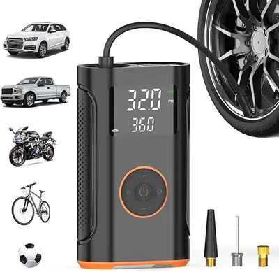 Produktbild von Reifenfüller, tragbare Luftpumpe 160 PSI mit LED-Anzeige und Reifendruckmesser – für Auto, Motorrad, Fahrrad, Ball, Autoteile