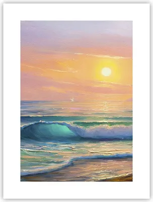 Produktbild von Poster - Poster ohne Rahmen - Meer Welle Ufer - 30x40 cm - Wand Bild - Wanddeko - Wandbilder - Kunstposter - Wandposter - Bilder - Kunstdruck - Wanddekoration - Wandbild - P2XPA30x40-3915