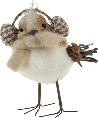 Immagine prodotto di Uccello in piedi di 16 cm con cuffie, decorazione
