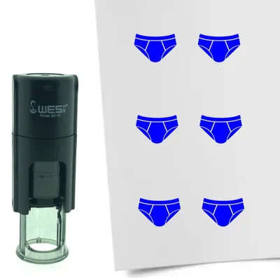 Immagine prodotto di CombiCraft Stamp Mutande rotonde da 10 mm - Inchiostro blu