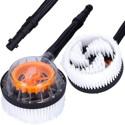 Obrázek produktu pro Rotační kartáč pro vysokotlaké čističe Kärcher K2, K3, K4, K5, K6, K7, kulatý kartáč s nylonovými štětinami, příslušenství pro automyčky