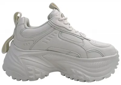 Imagen del producto de Zapatillas deportivas Buffalo para mujer, modelo con cordones, color blanco, ideales para uso casual