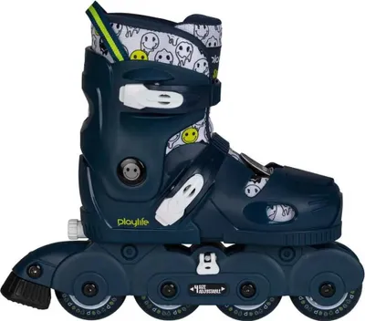 Image de Playlife Smile Patins à roulettes en ligne pour garçons junior bleu foncé taille 30-33