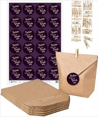 Produktbild von SET Schön dass es dich gibt (Motiv7) 24x Geschenktüten + 24x MiniKlammer + 24x A
