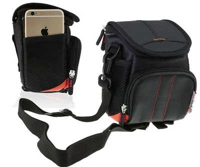 Immagine prodotto di Borsa a tracolla nera per fotocamere digitali