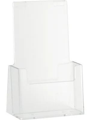 Produktbild von helit Tisch Prospekthalter DIN Lang 1 Fach glasklar aus Acryl