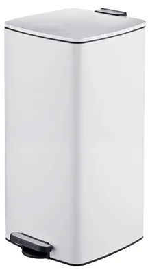 Küchenabfalleimer 30 l, Softclose, herausnehmbar, Weiß
