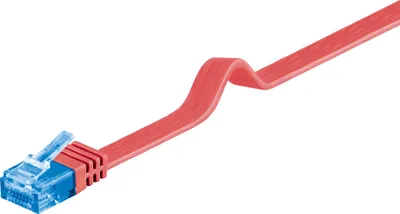 Produktbild von Síťový kabel CAT 6a, U/UTP, plochý, červený - Délka: 5,0 m