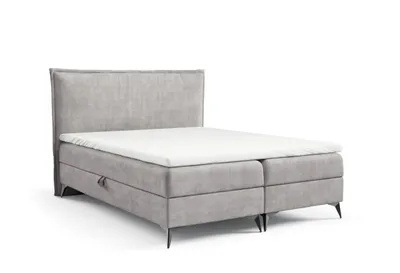 Produktbild von Boxspringbett 1180 cm x 200  K16 SLIM mit Bettkasten, Samt Element 24, Bonellfederkern H3, Massivholz, gepolstertes Kopfteil,  LieferungWohnung
