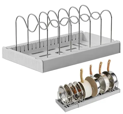 Produktbild von Omgoods – Verstellbarer Deckelhalter für Pfannen, zur Organisation in der Küche