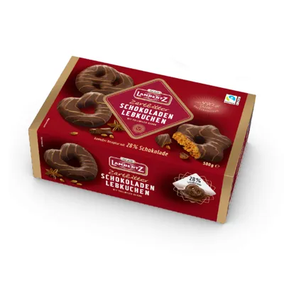 Produktbild von Lambertz čokoládový perník s hořkou čokoládovou polevou 500g