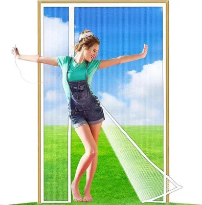 Obrázok produktu pre Magnetická sieť proti hmyzu – vonkajšia zábrana – automatické zatváranie – 275 x 290 cm – biela