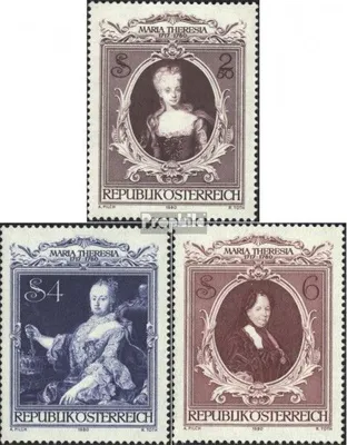 Produktbild von Briefmarken Österreich 1980 Mi 1638-1640 (kompl.Ausg.) gestempelt Maria Theresia