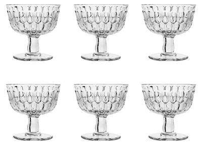 Produktbild von H&h Set mit 6 Eisbecher Blow aus transparentem Glas, 28 cl