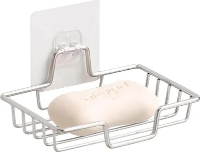 Produktbild von Seifenschale, Seifenhalter für die Dusche, Seifenablage aus Edelstahl für Bad und Küche, selbstklebend, kein Bohren erforderlich (QX118)