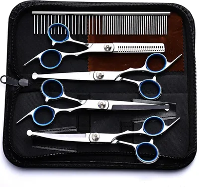 Produktbild von INF Friseurscheren-Set (7-teilig) Blau