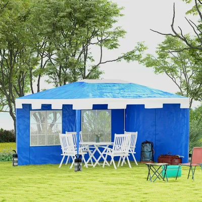 Produktbild von Sandsäcke für Pavillons, 4er-Set, 48 kg, ohne Sand, mit Fixierriemen, wetterfest, Oxfordstoff, 20 x 10 x 43 cm, für Garten und Terrasse