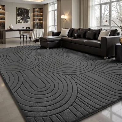 Productafbeelding van Kortpolig Tapijt met 3D Effect Machinewasbaar Antislip Kindvriendelijk