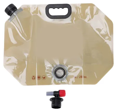 Productafbeelding van Camping waterreservoir van PE, 8 liter. Draagbare, inklapbare opbergtas met kraan, geschikt voor wandelen, paardrijden en andere outdooractiviteiten