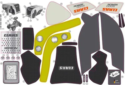 Image de Rolly Toys Aufkleber minitrac Claas Xerion