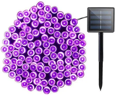 Obrázek produktu pro Sada 2 ks solárních LED světel, solární vánoční osvětlení, fialová