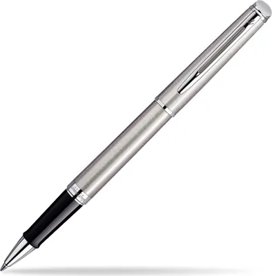 Zdjęcie produktu dla WATERMAN Rollerball Hemisphere Edelstahl F Schwarz Geschenkbox