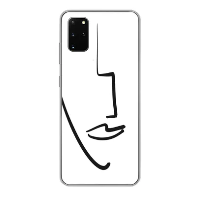 Produktbild von MuchoWow® Handyhülle Schutzhülle Hülle für Samsung Galaxy S20 Plus Gesicht - Frau - Minimalismus Silikon Softcase Handy Hülle - Hartschale