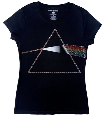 Obrázek produktu pro Pink Floyd Dark Side of the Moon Embellished Black S Dámské Tričko