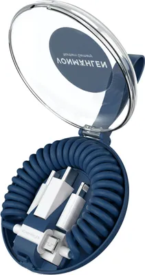 Produktbild von VONMAHLEN, MFI Allroundo® USB A/Micro USB C Lightning All-in-One-Kabel, Blau