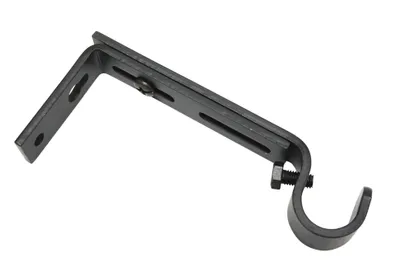 Produktbild von Gardinia Träger ausziehbar für Ø 16 mm schwarz-matt 10 - 14 cm