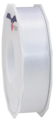 Geschenkband Polyester Weiß 25 m x 25 mm Rolle