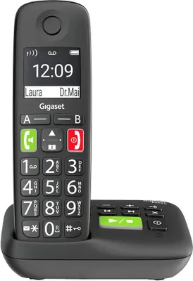 Image de Gigaset E290A Téléphone sans fil avec répondeur noir