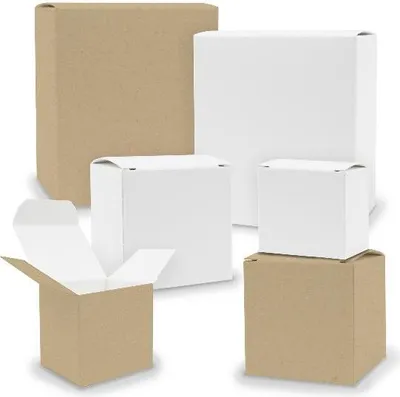Produktbild von itenga Adventskalender Schachteln V3 24x Quader Würfel gemischt WEISS BRAUN