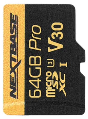 Obrázok produktu pre Nextbase NBDVRS2SD64GBU3, 64 GB, MicroSD, 100 MB/s, 70 MB/s, Class 3 (U3), Čierna
