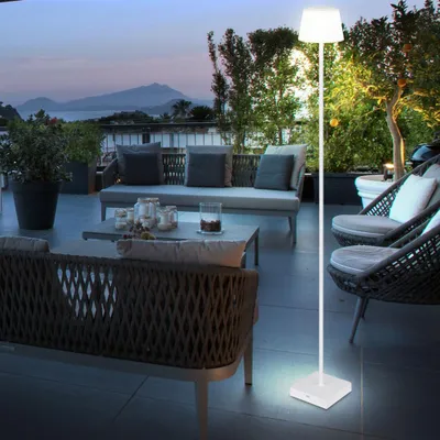 Produktbild von LED Stehleuchte, Touchdimmer, USB, CCT, weiß, IP44, H 120 cm