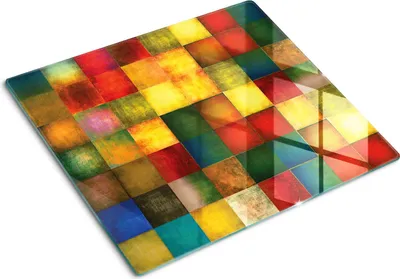 Immagine prodotto di Piatto in vetro per piano cottura, 60x52 cm. Protezione antischizzi in vetro. Tagliere. Piccola gatta