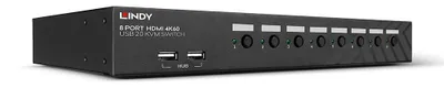 Produktbild von Lindy HDMI 4K60 USB 2.0 & Audio KVM Switch - KVM-Umschalter - 8-Port